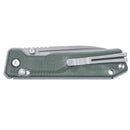 SRM Rubik - 3.4" Stonewash Blade - Green Micarta Handle - 7228B-MG