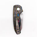 Three Rivers Mfg Holey Nerd 80s Camo Carbon Fiber Handles 2.2in Magnacut Blade