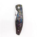 Three Rivers Mfg ATOM Linerlock 3.5" Tumbled CPM-20CV Blade 80s Camo Carbon Fiber Handles