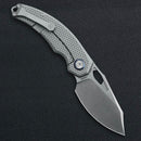 Kunwu Padre K706T-2 Folding Knife – 3.34" Satin Vanax Blade, Gray Titanium Handle