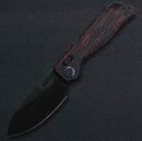 Kunwu Django 3.18in Satin DLC Elmax Blade Black / Red G-Mascus Handle X707A-1