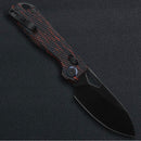 Kunwu Django 3.18in Satin DLC Elmax Blade Black / Red G-Mascus Handle X707A-1