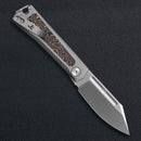 Kunwu Geezer J708T-1 Slipjoint Knife – 3.22" Elmax Blade, Titanium Handle with Copper CF Inlay