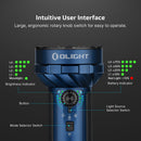 Olight Marauder Mini 2 Midnight Blue – 10,000 Lumen Compact USB-C Flashlight w/ Red Light, Flood & Spot (750m Throw)
