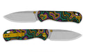 QSP Ferret Mardi Gras Exclusive 3in Nitro V Stonewashed Blade G10 Handles