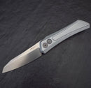 Pro-Tech Knives Oligarch DS101 Stonewashed MAGNACUT Blade Grey Aluminum Handles