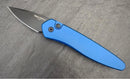 Pro-Tech Knives Half Breed 3607-Blue Folding Knife 2in Black Blade Blue Aluminum Handle