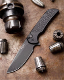 Pro-Tech Mordax Folding Knife Gridlock Textured Handles DLC Black Magnacut Blade