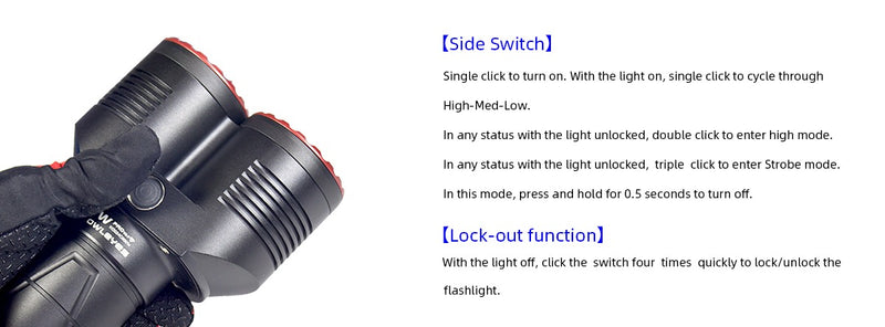 MAXTOCH OWLEYES W PRO V2 Long Range LEP Spotlight – 4600m Throw