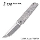 North Mountain Blade 2414-A-ZDP189-D zen tanto folding knife detail view 4