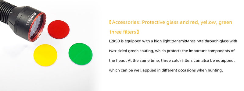 MAXTOCH L2KSD LEP Spotlight – 3200m Throw, Compact 1×21700 Battery