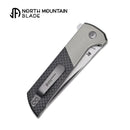 North Mountain Blade 2407-GRCF-5 Chop 2 3.5" Copper Blade Folding Knife Anodized Aluminum & Carbon Fiber Handle