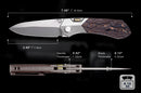 REMETTE RT-Meteor 2.99in M390 Blade Titanium + Nebula Carbon Fiber Handle RTPT-A