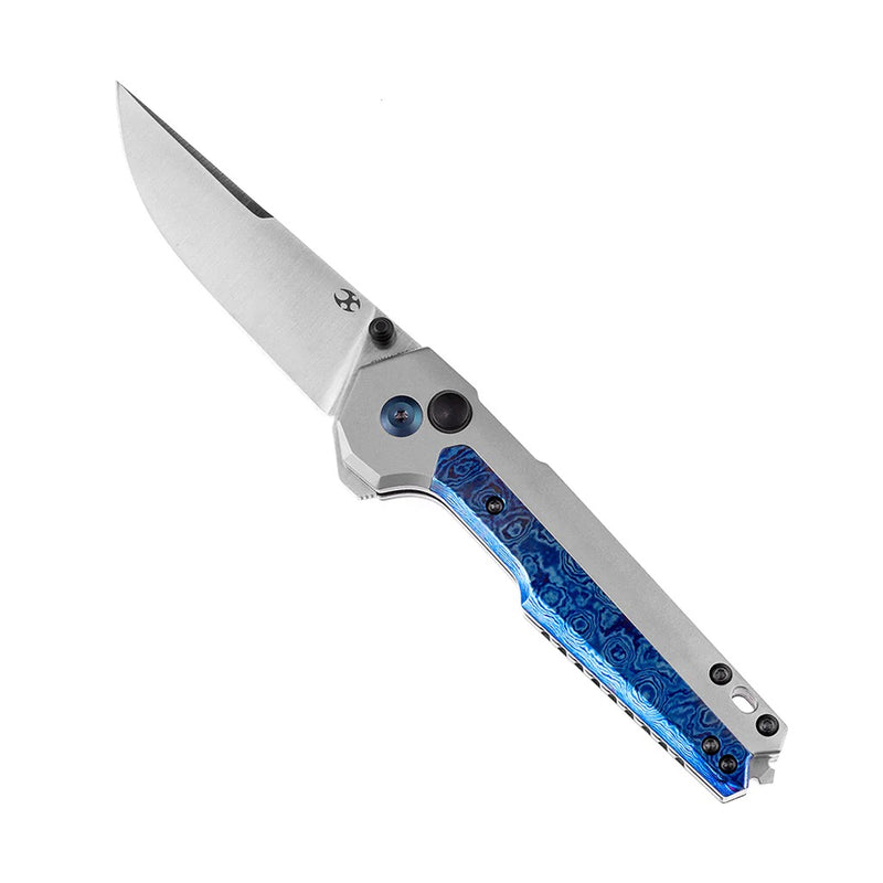 Kansept EDC TAC Premium Folding Knife 3.1in S35VN Steel Timascus + Titanium Handles