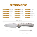 Remette RT‑Bee Titanium M390 – 2.8″ M390 EDC Flipper with Titanium Handle & Built-In Toothpick