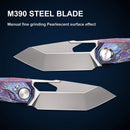 Remette RT-Peregrine Falcon RTT1-TX Folding Knife – 3.15" M390 Reverse Tanto Blade, Titanium Handle, Button Lock
