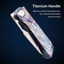 Remette RT-Peregrine Falcon RTT1-TX Folding Knife – 3.15" M390 Reverse Tanto Blade, Titanium Handle, Button Lock