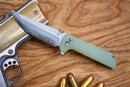 North Mountain Blade Chop 2 – SLD-Magic Jade G10 Knife | .45 Thumb Disc & Button Lock (2406JD)