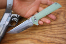 North Mountain Blade Chop 2 – SLD-Magic Jade G10 Knife | .45 Thumb Disc & Button Lock (2406JD)