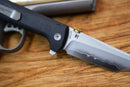 North Mountain Blade Chop 2 – SLD-Magic Black G10 Knife | .45 Thumb Disc & Button Lock (2406BK)