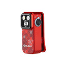 Olight Oclip Pro 500 Lumen Clip on Flashlight W/ Floodlight, Spotlight, and Red Light - Snowflake Red