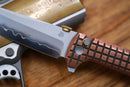 North Mountain Blade Chop 2 – SLD-Magic Copper Grid Handle Knife | .45 Thumb Disc & Button Lock (2406CU)