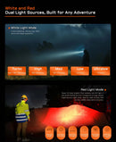 Acebeam H35 2600 Lumen Dual-Light Source White + Red LEDs Rechargeable Headlamp