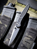 Pro-Tech PN1101 Peace Neighbor Designed Avalon Stonewashed Magnacut Knurled Aluminum Handle