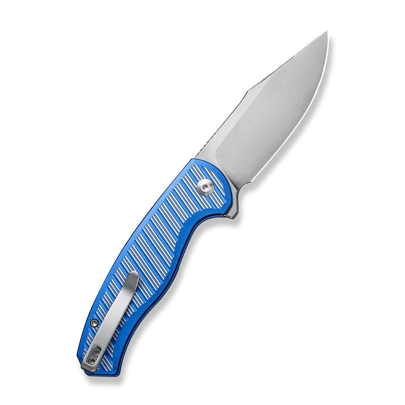 Civivi Stormhowl Folding Knife 3.3in Nitro-V Steel Blade Milled Blue Aluminum Handles - C23040B-2
