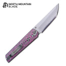 North Mountain Blade Chop 4 2412-GlowCF SLD-Magic Tanto Blade Fluorescent Carbon Fiber Handles