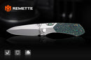 REMETTE RT-Meteor 2.99in M390 Blade Titanium + Toxic Storm Carbon Fiber Handle RTPT-C