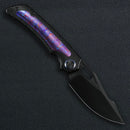 Kunwu Jericho K713T-R1-4, 3.43″ DLC Vanax Blade, TC4 Titanium Timascus Inlay, Frame Lock