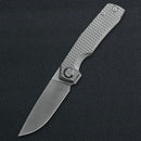 Kunwu TAO II K703T-1, 3.35″ Satin Vanax Blade, Titanium Handle, Frame Lock