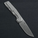 Kunwu TAO II K703T-1, 3.35″ Satin Vanax Blade, Titanium Handle, Frame Lock, view 2