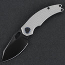 Kunwu Compadre K706C-T4 Folding Knife – 2.95" Satin DLC Vanax Blade, Titanium Handle