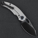 Kunwu Compadre K706C-T4 Folding Knife – 2.95" Satin DLC Vanax Blade, Titanium Handle