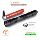 Acebeam TAC 2AA Flashlight – 1600 Lumens, Dual Switch Tactical Penlight, USB-C Rechargeable Battery – Black