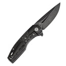 Kansept Cassowary 2.9" CPM S35VN Black Stonewashed Blade Black Stonewashed Titanium & 80s Camo Carbon Fiber Handles - K2065B3