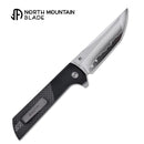 North Mountain Blade 2407-CF Chop 2 3.5" Folding Knife Anodized Aluminum Frame Carbon Fiber Inlays
