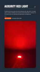 Lumintop W1 Multi-Light Rechargeable Flashlight – Black | 650m Range, White & Red Light, 21700 Battery