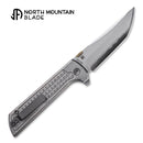 North Mountain Blade 2406-ICE-G-SL ice grid silver folding knife detail view 4