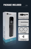 Lumintop W1 Multi-Light Rechargeable Flashlight – Black | 650m Range, White & Red Light, 21700 Battery