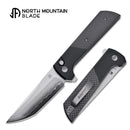 North Mountain Blade 2407-CF Chop 2 3.5" Folding Knife Anodized Aluminum Frame Carbon Fiber Inlays