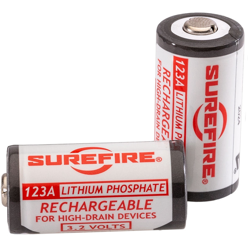 Surefire SFLFP123-Kit 2 Pack Plus Charger Rechargeable 123A Batteries