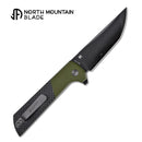 North Mountain Blade 2407-SPGRCF-DLC Chop 2 3.5" Folding Knife Matte Green Aluminum & Carbon Fiber Handle