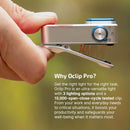 Olight Oclip Pro 500 Lumen Clip on Flashlight W/ Floodlight, Spotlight, and Red Light - Stars and Stripes Edition