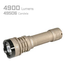Desert tan Acebeam P17 flashlight with CREE XHP70.3 LED