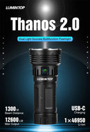 Lumintop Thanos 2.0 – 12,600 Lumen Dual LED/LEP USB‑C Rechargeable Flashlight