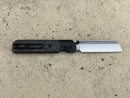 Knife Standards RR Station EXPRESS 'Shadow' – Vanax SuperClean EDC Knife with Blackwashed Titanium & Fat Carbon Inlays