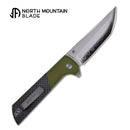 North Mountain Blade 2407-SPGRCF Chop 2 3.5" Folding Knife Matte Green Aluminum Handle